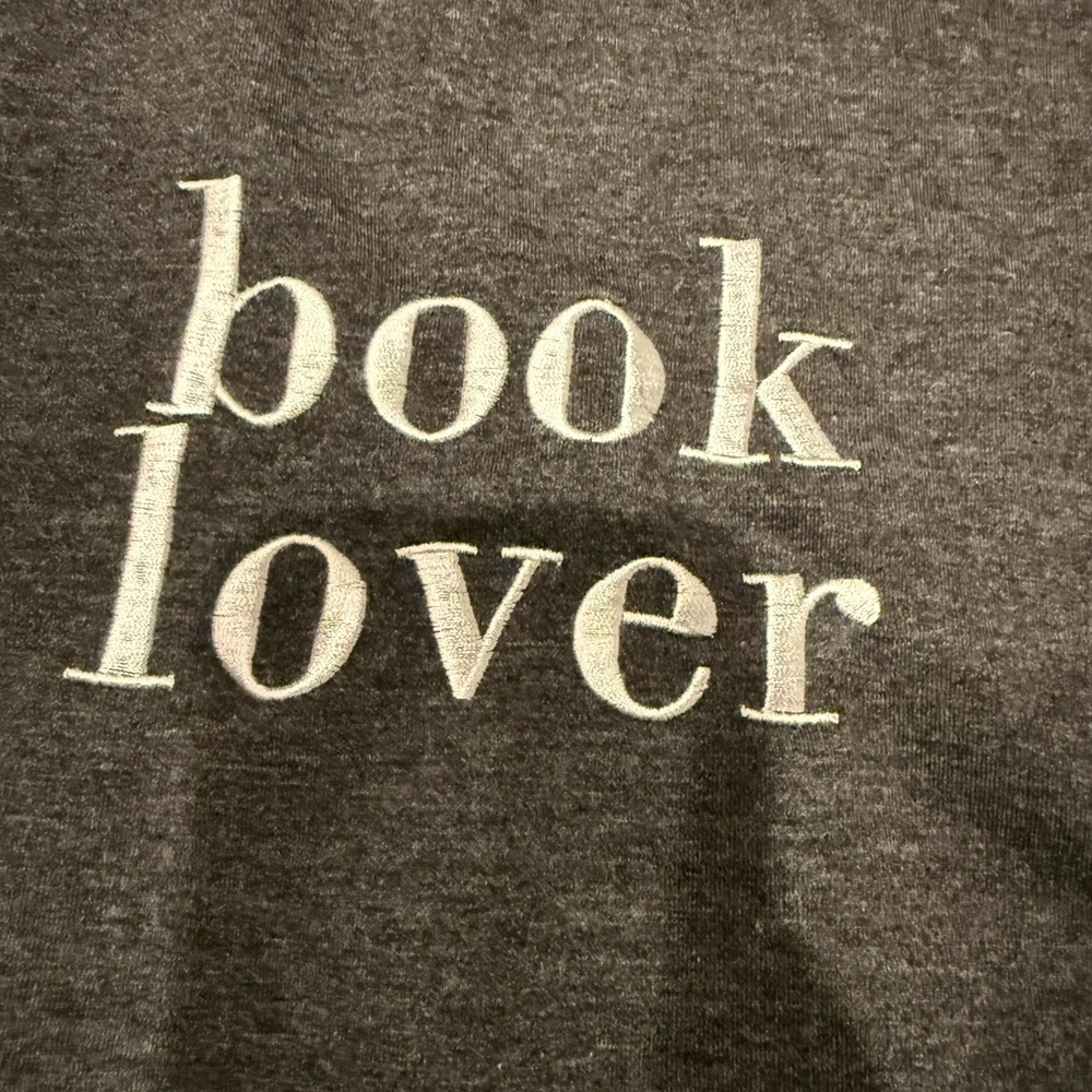 Embroidered Book Lover Light Sweatshirt - Picture 2 of 3